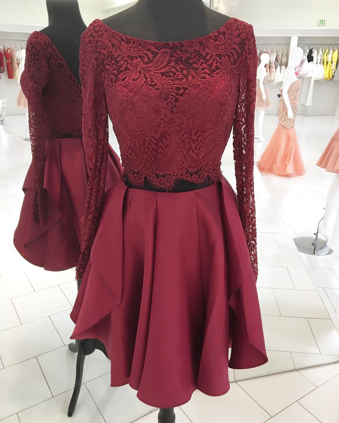 burgundy 2 piece outfit